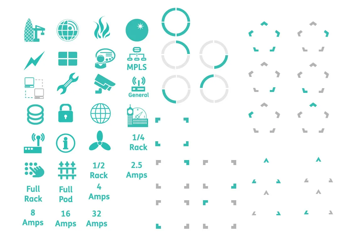 Data centre icon set preview